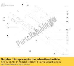 Aprilia AP8121628, Spacer, OEM: Aprilia AP8121628