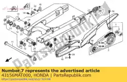 Qui puoi ordinare guida, rr. Tubo del freno da Honda , con numero parte 43156MAT000: