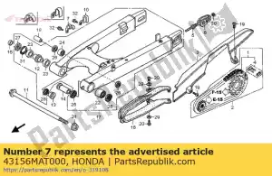 honda 43156MAT000 guida, rr. tubo del freno - Il fondo