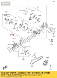 Here you can order the converter-assy-driven kvf300cc from Kawasaki, with part number 49094Y003: