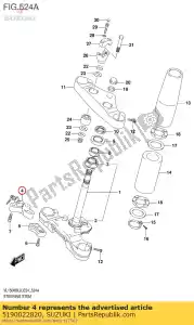 suzuki 5190022820 lock set,steeri - Bottom side