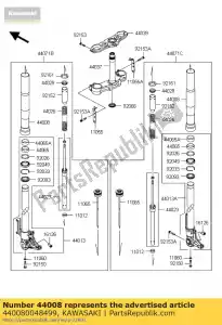 Kawasaki 440080048499 forcella-tubo esterno, a. nero - Il fondo