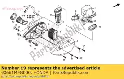 Ici, vous pouvez commander le pince b, tube, 12,5 mm auprès de Honda , avec le numéro de pièce 90661MEG000: