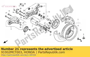 honda 91002MCT003 bearing, radial ball, 22x47x14 - Bottom side