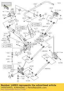 kawasaki 140930955 01 capa, rr choque, lh - Lado inferior