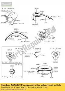 Kawasaki 560694220 pattern,leg shield,upp,l - Bottom side