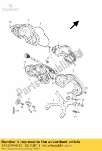 suzuki 3412044H10 velocímetro - Lado inferior