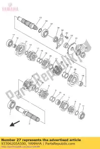 yamaha 93306205A500 llevando - Lado inferior