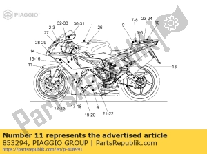 aprilia 853294 decalcomania parafango anteriore aprilia - Il fondo