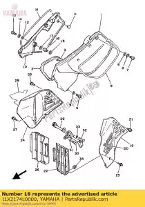 Yamaha 1LX2174L0000 conjunto gráfico 2 - Lado inferior