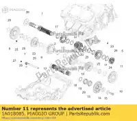 1A018085, Piaggio Group, second speed gear aprilia ksua0 rs 660 abs (apac) tuono 660 (apac) zd4ksa00, zd4kvh, zd4ksg zd4ksue0 zd4xba00 zd4ztpiag 660 2020 2021 2022, New