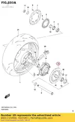 Aqui você pode pedir o roda dentada, rr nt em Suzuki , com o número da peça 6451115H00: