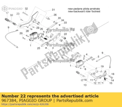 Aprilia 967384, Parafuso, OEM: Aprilia 967384