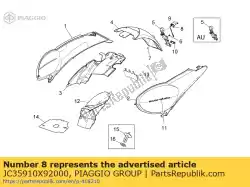 Aqui você pode pedir o luz da matrícula em Piaggio Group , com o número da peça JC35910X92000: