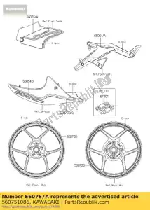 kawasaki 560751086 pattern,tank cover,rh er650egf - Bottom side