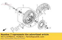 Ici, vous pouvez commander le pneu, fr (bs) auprès de Honda , avec le numéro de pièce 44711KPB643: