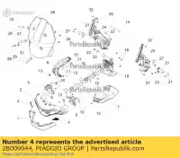 2B009044, Piaggio Group, left air grille aprilia zd4xba00 660 2021 2022, New