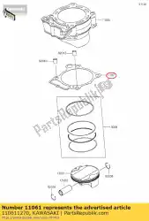 Ici, vous pouvez commander le 01 joint, base de cylindre auprès de Kawasaki , avec le numéro de pièce 110611270: