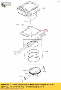 kawasaki 110611270 01 joint, base de cylindre - La partie au fond