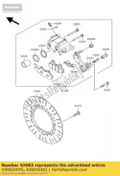 Ici, vous pouvez commander le pad-assy-brake, fr, rh auprès de Kawasaki , avec le numéro de pièce 430820095: