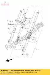 lente, rebound van Yamaha, met onderdeel nummer 2J5231510000, bestel je hier online: