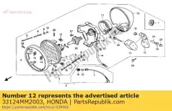 Qui puoi ordinare staffa b, testa li da Honda , con numero parte 33124MM2003: