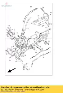 suzuki 1338338E00 chorro de aguja - Lado inferior