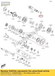 Qui puoi ordinare anello a scatto, 25mm kvf300ccf da Kawasaki , con numero parte 92033Y023: