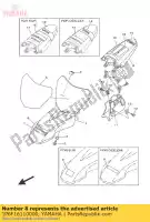 1P6F16110000, Yamaha, parafango, posteriore yamaha  tt r 50 2007 2008 2009 2010 2011 2012 2015 2016 2017 2018 2019 2020 2021, Nuovo