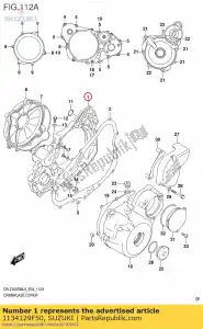 suzuki 1134129F50 couvercle, embrayage - La partie au fond