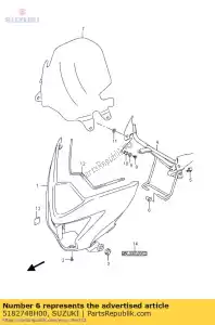 suzuki 5182748H00 coussin, soutien-gorge hsg - La partie au fond