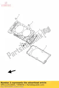 yamaha 5PS113510000 guarnizione, cilindro - Il fondo