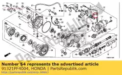 Aqui você pode pedir o oring, 18,3x2,4 (nok) em Honda , com o número da peça 91321PF4004: