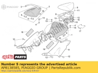 AP8138585, Aprilia, coperchio della sella argento, Usato