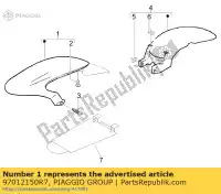 97012150R7, Piaggio Group, guardabarros gilera dna gp experience 125 180 50, Nuevo