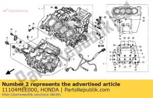 Honda 11104MEE000 orifício, 1,2 mm - Lado inferior