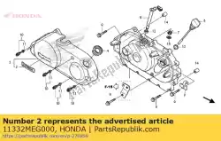 embleem (honda) van Honda, met onderdeel nummer 11332MEG000, bestel je hier online: