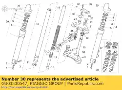 Here you can order the lower u-bolt from Piaggio Group, with part number GU03530547: