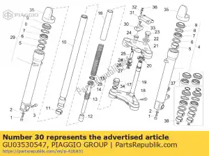 Piaggio Group GU03530547 lower u-bolt - Bottom side