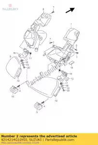 suzuki 9214214G10Y0J tampa, painel frontal - Lado inferior