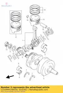 Suzuki 1216444100050 metal,crank pin - Bottom side