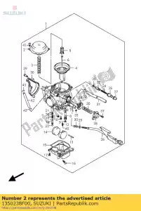 Suzuki 1350238F00 cubierta de diafragma - Lado inferior