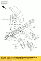 350220013218, Kawasaki, fender-comp-rear,p.m.bla kawasaki vn mean streak p classic fi n drifter r vulcan nomad l e 1500 , New