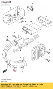 Suzuki 3351031G00 cap assy, ??spark - La partie au fond