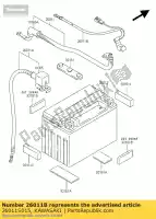 26011S015, Kawasaki, fil de fer ksf400-a1 kawasaki kfx 400 2004 2005 2006, Nouveau