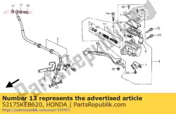 Here you can order the lever, r. Steering handle from Honda, with part number 53175KEB620: