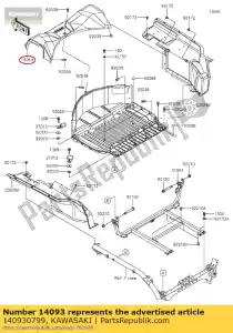 kawasaki 140930799 01 cover,maintenance - Bottom side