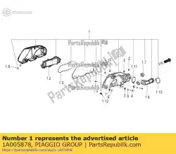 Tutaj możesz zamówić skrzynk? Filtra powietrza od Piaggio Group , z numerem części 1A005878: