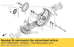 Aquí puede pedir aleta, neumático (dunlop) de Honda , con el número de pieza 44713MAV004:
