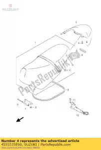 Suzuki 4555535E00 cuscino, copertina - Il fondo